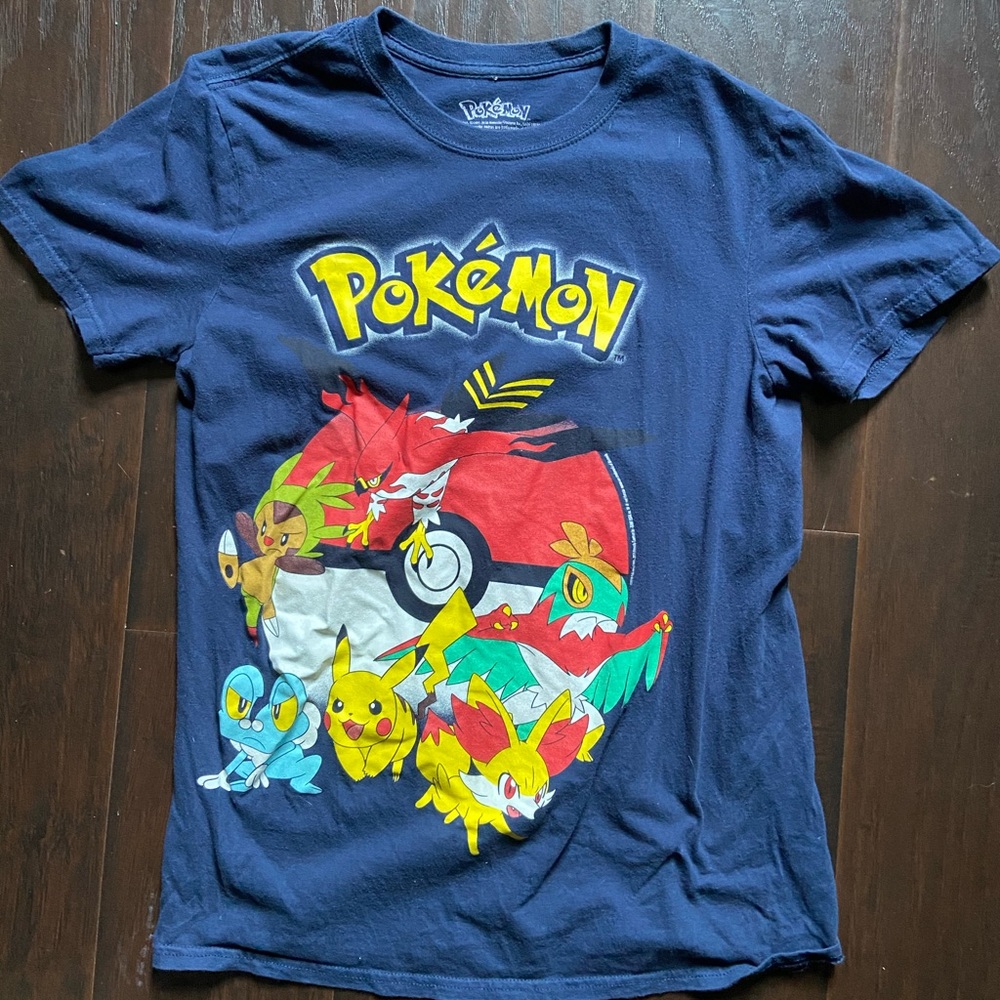 Women’s Blue Pokémon Tee Shirt Size Small